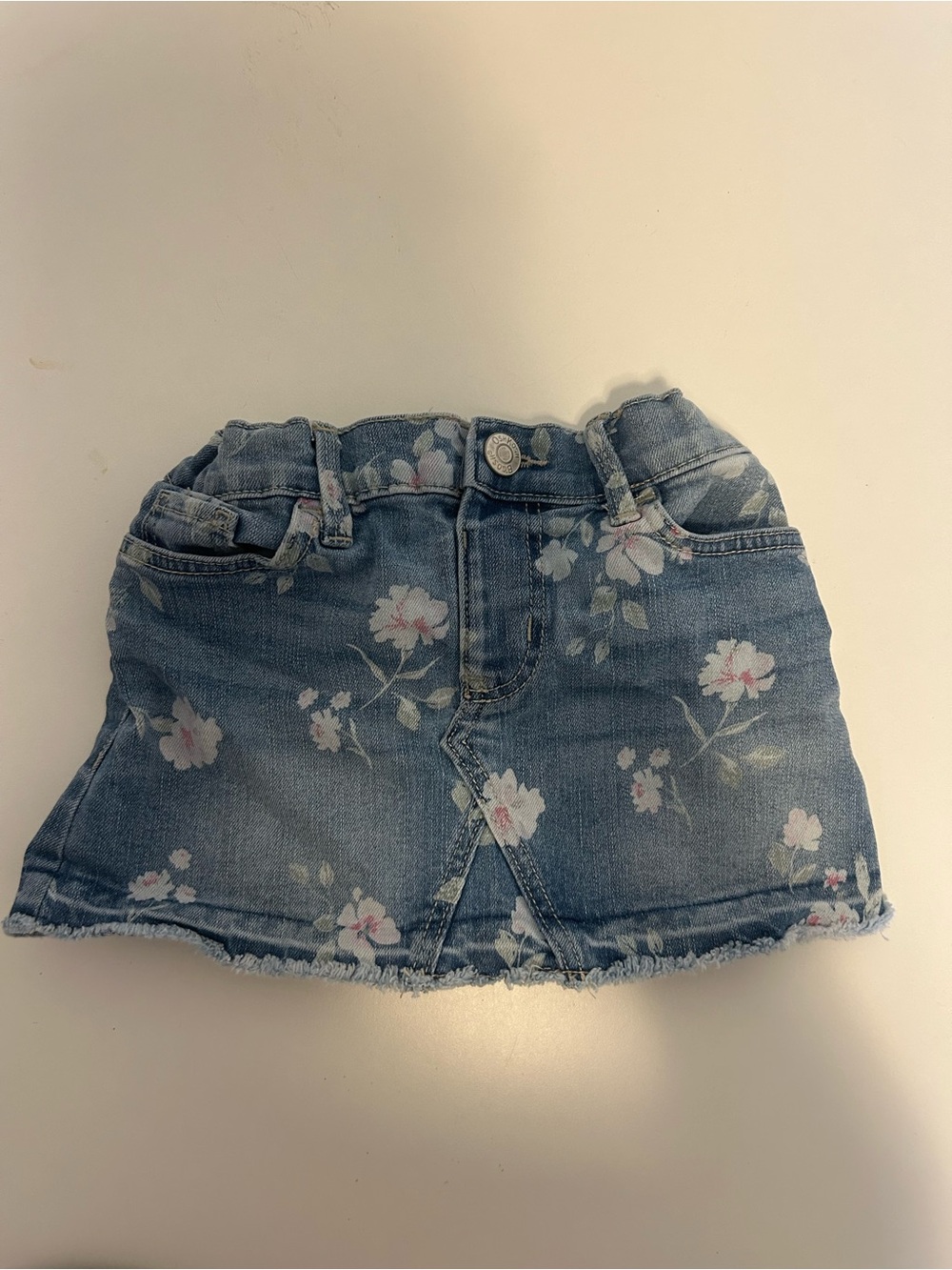 OshKosh B'gosh Blue Floral Denim Skirt
